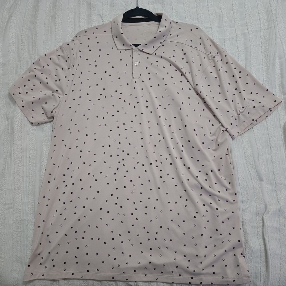 Nike Dri-Fit Floral Microprint Golf Polo - XL